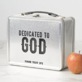 神に捧げカスタマイズ可能な黒カッコいい文字 メタルランチボックス (インサイチュ)