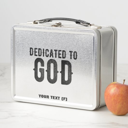 神に捧げカスタマイズ可能な黒カッコいい文字 メタルランチボックス (インサイチュ)