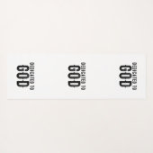 神に捧げカスタマイズ可能な黒カッコいい文字 ヨガマット (裏面(横))