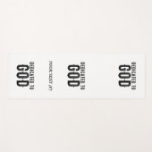 神に捧げカスタマイズ可能な黒カッコいい文字 ヨガマット (正面(横))