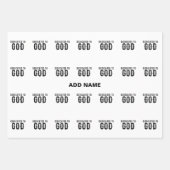 神に捧げカスタマイズ可能な黒カッコいい文字 ラッピングペーパーシート (正面3)