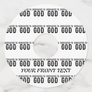 神に捧げカスタマイズ可能な黒カッコいい文字 ワイングラスタグ