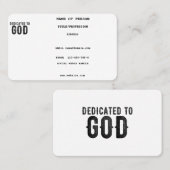 神に捧げカスタマイズ可能な黒カッコいい文字 名刺 (正面/裏面)