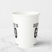 神に捧げカスタマイズ可能な黒カッコいい文字 紙コップ (左)