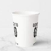 神に捧げカスタマイズ可能な黒カッコいい文字 紙コップ (右)