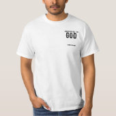 神に捧げカスタマイズ可能な黒カッコいい文字 Tシャツ (正面)