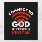 神に接続するパスワード祈りの言葉ギフトクリスチャン ワインラベル (シングルラベル)