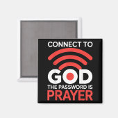 神に接続 パスワードは祈り Wi-Fi 宗教系パロディ マグネット (正面/裏面)