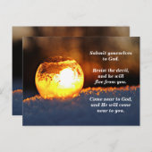 神に服従し、悪魔に抵抗せよ ヤコブ 4:7 ポストカード (正面/裏面)