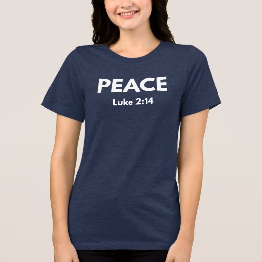 神に栄光あれ。地上に平和を トライブレンドＴシャツ (正面)