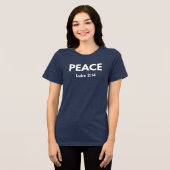 神に栄光あれ。地上に平和を トライブレンドＴシャツ (正面全面)