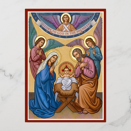 神に栄光あれ 箔招待状 (正面)