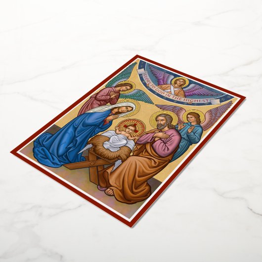 神に栄光あれ 箔招待状 (回転した状態)