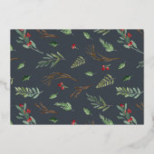 神に栄光あれ 緑の実りと書写の写真 ゴールド 箔シーズンカード (裏面)