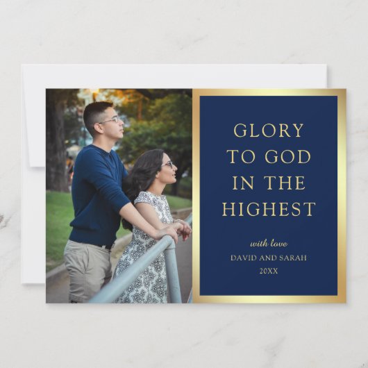 神に栄光あれ 至高の内に | クリスマスの写真 シーズンカード (正面)