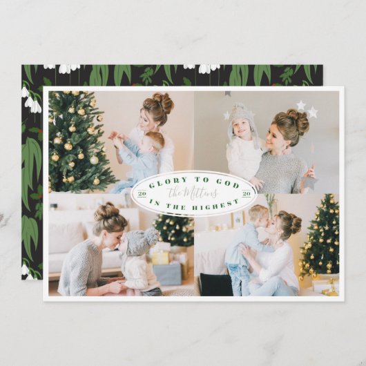 神に栄光を与え、宗教に関する複数の写真を表示 シーズンカード (正面/裏面)