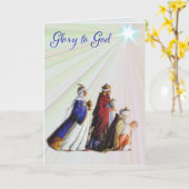 神に栄光を授かる三賢者 カード (黄色い花)