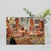 神に栄光を　アイボリー植物園のクリスマス写真 箔シーズンカード (立ち正面)