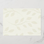 神に栄光を　アイボリー植物園のクリスマス写真 箔シーズンカード (裏面)