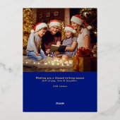 神に栄光を キリスト教 2 枚の写真の台本 箔シーズンカード (裏面)