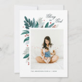 神に栄光を。フローラの植物宗教クリスマス シーズンカード (正面)