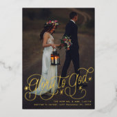 神に栄光を 手書きフォト 箔シーズンカード (正面)