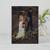 神に栄光を 手書きフォト 箔シーズンカード (立ち正面)