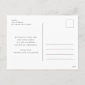 神に栄光を。海軍と緑の植物性のクリスマス シーズンポストカード (裏面)