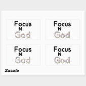神に焦点を合わせる 長方形シール (シート)