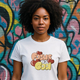 神に焦点を当てる - ハート Tシャツ