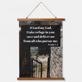 神に皈依する詩篇7:1聖書の聖句 吊り下げ型タペストリー