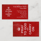 神に祈り、穏やかなパロディを続けていって下さい、保って下さい 名刺 (正面/裏面)
