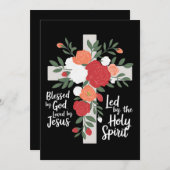 神に祝福され、イエスに愛され、聖霊に導かれる 招待状 (正面/裏面)