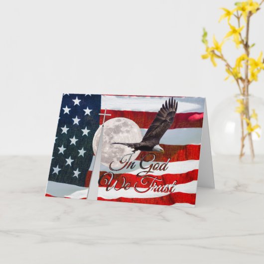 神に私たちはグリーティングカードを信頼 カード (黄色い花)