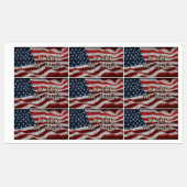 神に私たちはバーンドボ素朴ードアメリカ国旗を信頼する ラベル (シート)