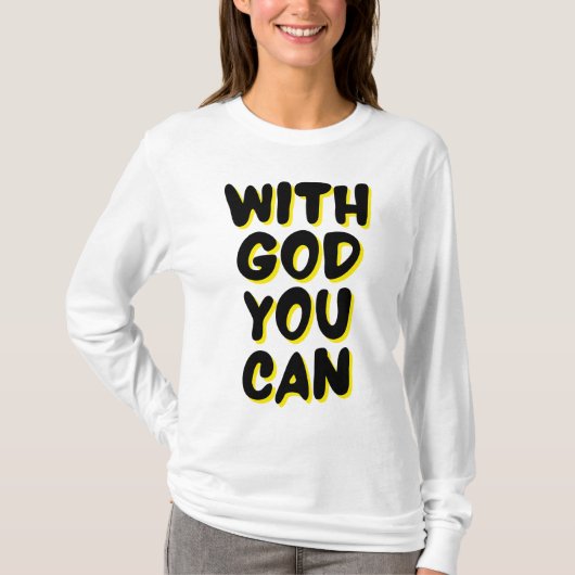 神に誓って女のTシャツを信じよう Tシャツ (正面)