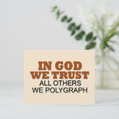 神に誓って我々はユーモアを信じる ポストカード (スタンド正面)