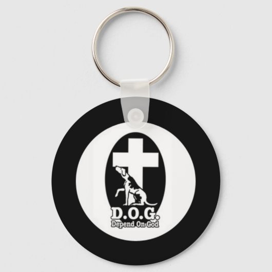 神に頼る キーホルダー (正面)