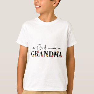 神のおばあちゃん花おばあちゃん幸せな母親ダ Tシャツ