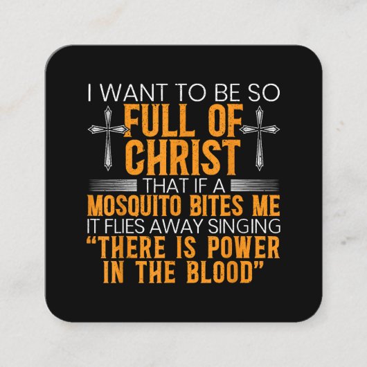 神のおもしろい忠実なキリスト教徒の宗教上の奉仕者 スクエア名刺 (正面)