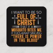 神のおもしろい忠実なキリスト教徒の宗教上の奉仕者 スクエア名刺 (裏面)