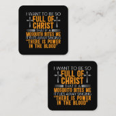 神のおもしろい忠実なキリスト教徒の宗教上の奉仕者 スクエア名刺 (正面/裏面)