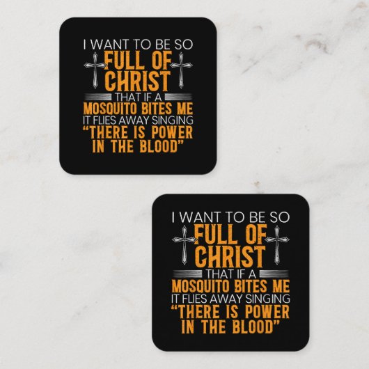 神のおもしろい忠実なキリスト教徒の宗教上の奉仕者 スクエア名刺 (正面/裏面)