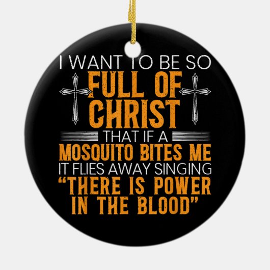 神のおもしろい忠実なキリスト教徒の宗教上の奉仕者 セラミックオーナメント (裏面)