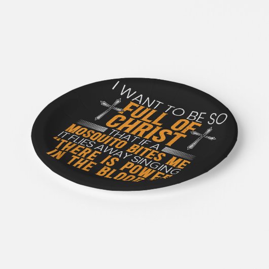 神のおもしろい忠実なキリスト教徒の宗教上の奉仕者 ペーパープレート (アングル)