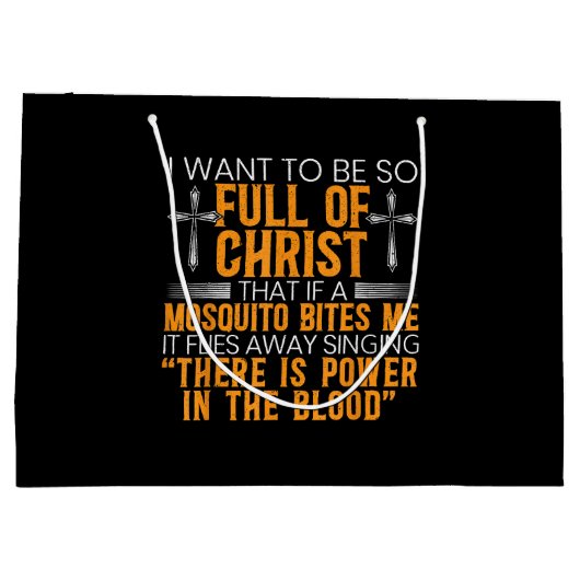 神のおもしろい忠実なキリスト教徒の宗教上の奉仕者 ラージペーパーバッグ (裏面)