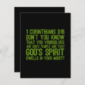 神のお寺聖書イエスキリスト教引用文 サンキューカード (正面/裏面)