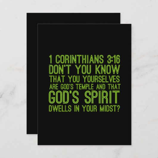 神のお寺聖書イエスキリスト教引用文 サンキューカード (正面/裏面)