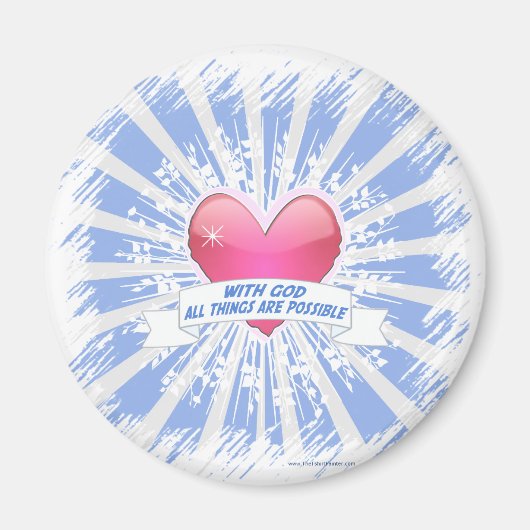 神のお恵みにより、あらゆることが可能に マグネット (正面)