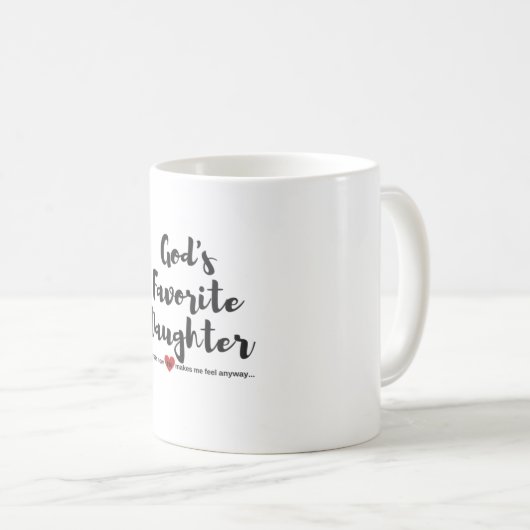 神のお気に入りのな娘のマグ コーヒーマグカップ (正面右)